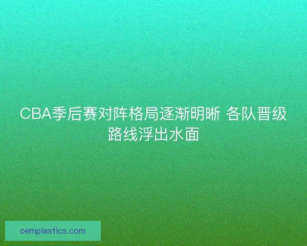 CBA季后赛对阵格局逐渐明晰 各队晋级路线浮出水面 CBA季后赛对阵格局逐渐明晰 各队晋级路线浮出水面