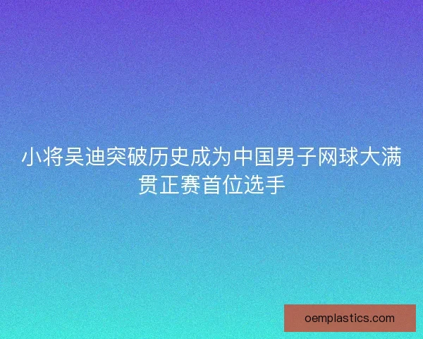 小将吴迪突破历史成为中国男子网球大满贯正赛首位选手 小将吴迪突破历史成为中国男子网球大满贯正赛首位选手